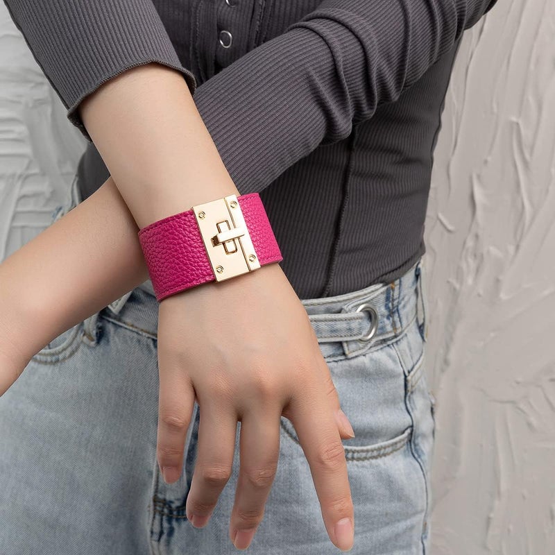 Rantanto Braid Leather Wrap Bracelet Trendy Stackable Crystal Cuff Boho Gold Heart Bracelet Jewelry Gift For Women - Image 4